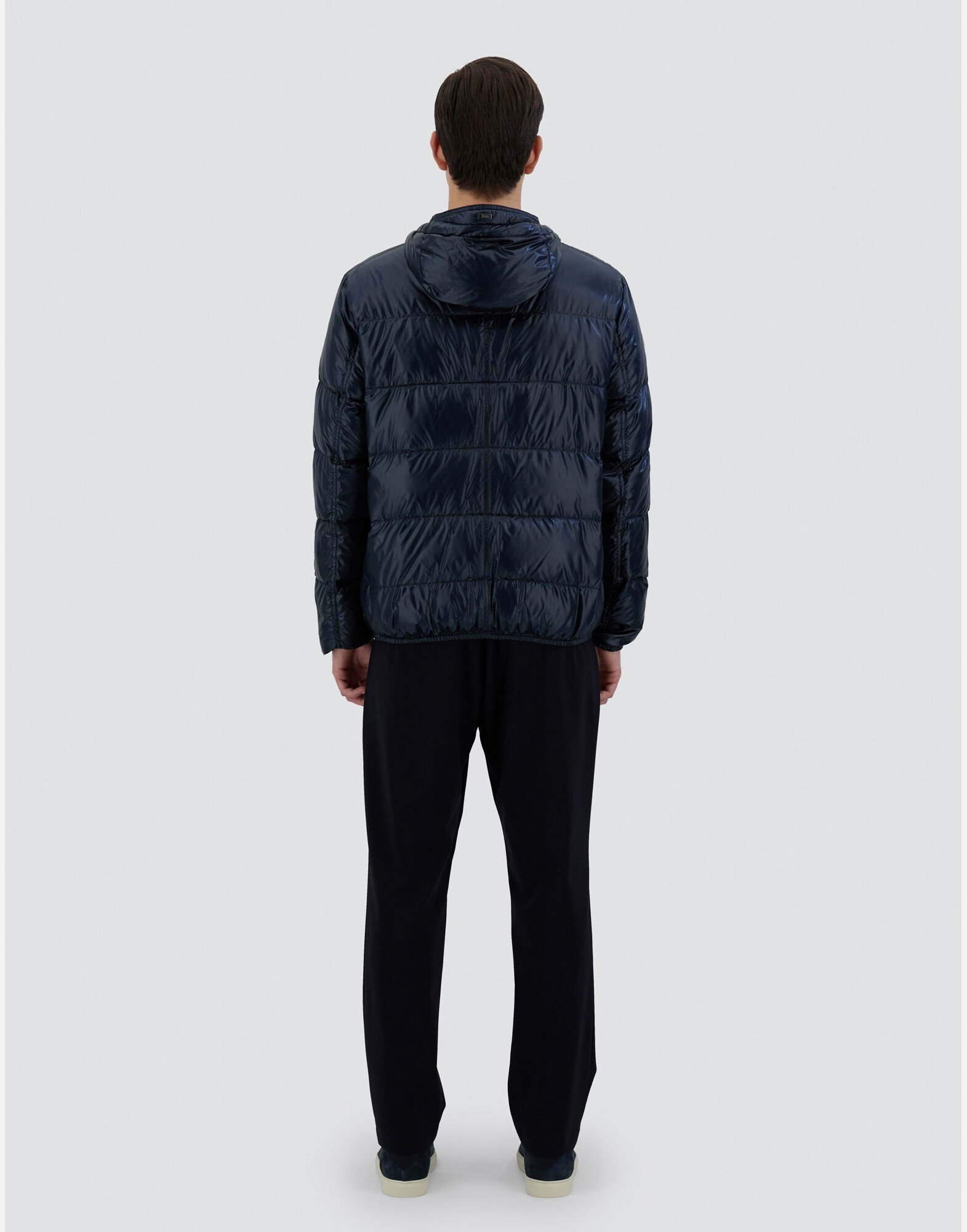 メンズ ナイロンウルトラライト ボンバージャケット ネイビーブルー