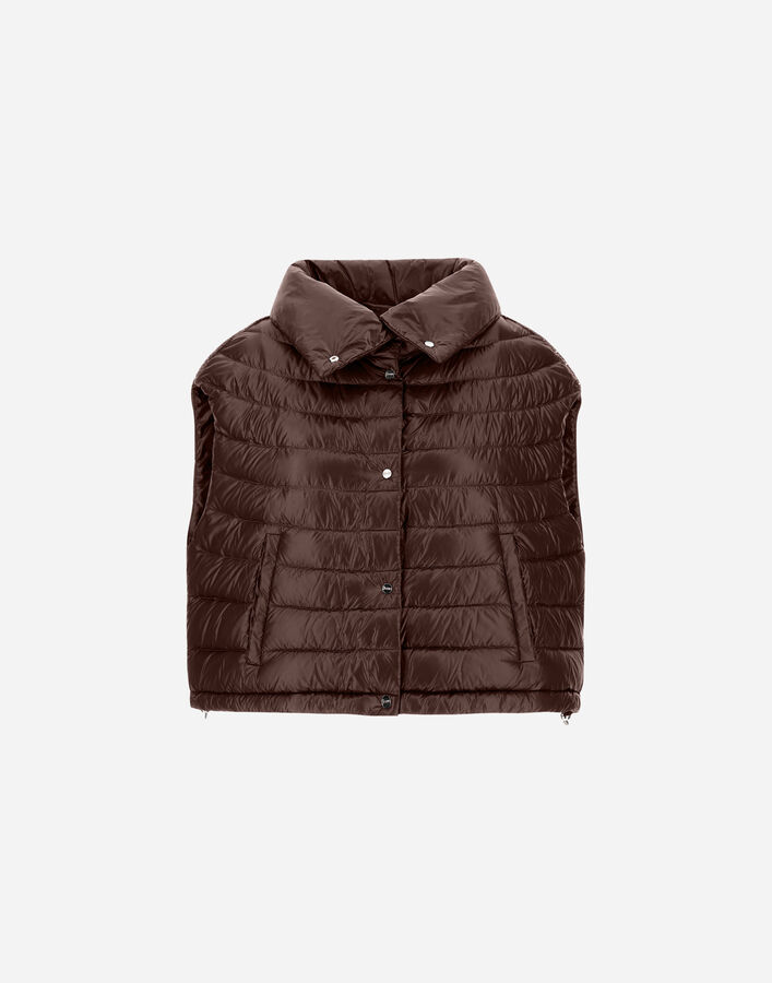 RESORT VEST IN NYLON ULTRALIGHT Herno Herno RESORT VEST IN NYLON ULTRALIGHT Dark Chocolate PI00144DR12017Z8810