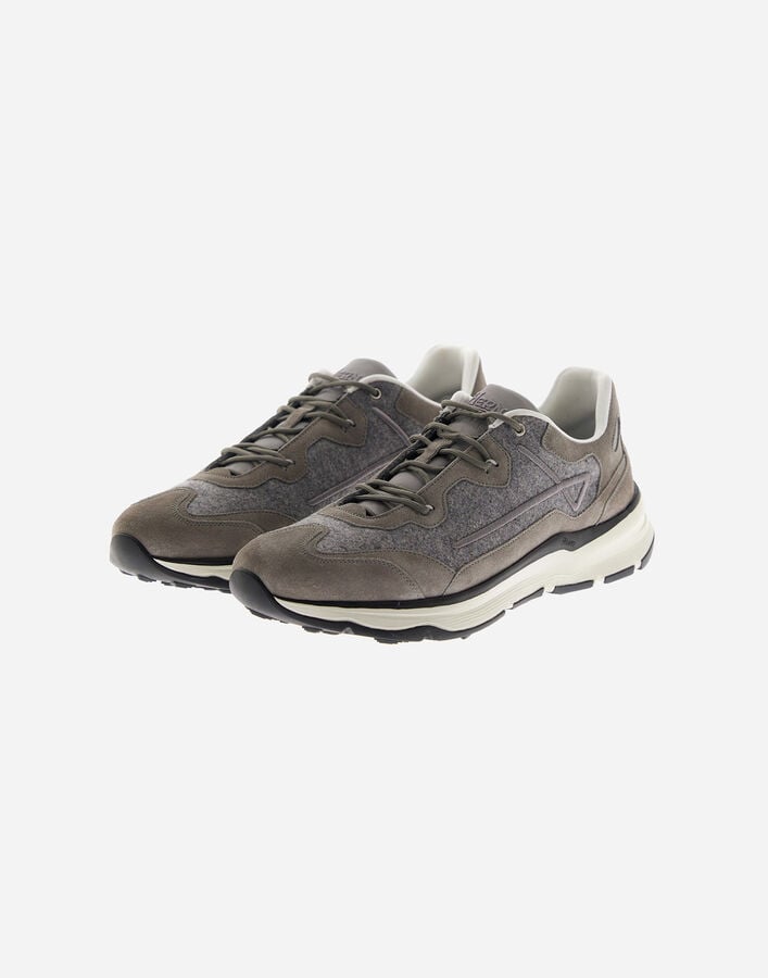 HERNO MAGGIORE TRAINERS IN SUEDE AND FLANNEL Herno Herno HERNO MAGGIORE TRAINERS IN SUEDE AND FLANNEL Grey SH000050U500009420