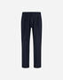 Herno MELANGE SUEDE EFFECT TROUSERS Navy Blue PT00033UR12729S9200