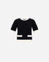 Herno BOUCLÉ KNIT T-SHIRT Black MG000176D721009300