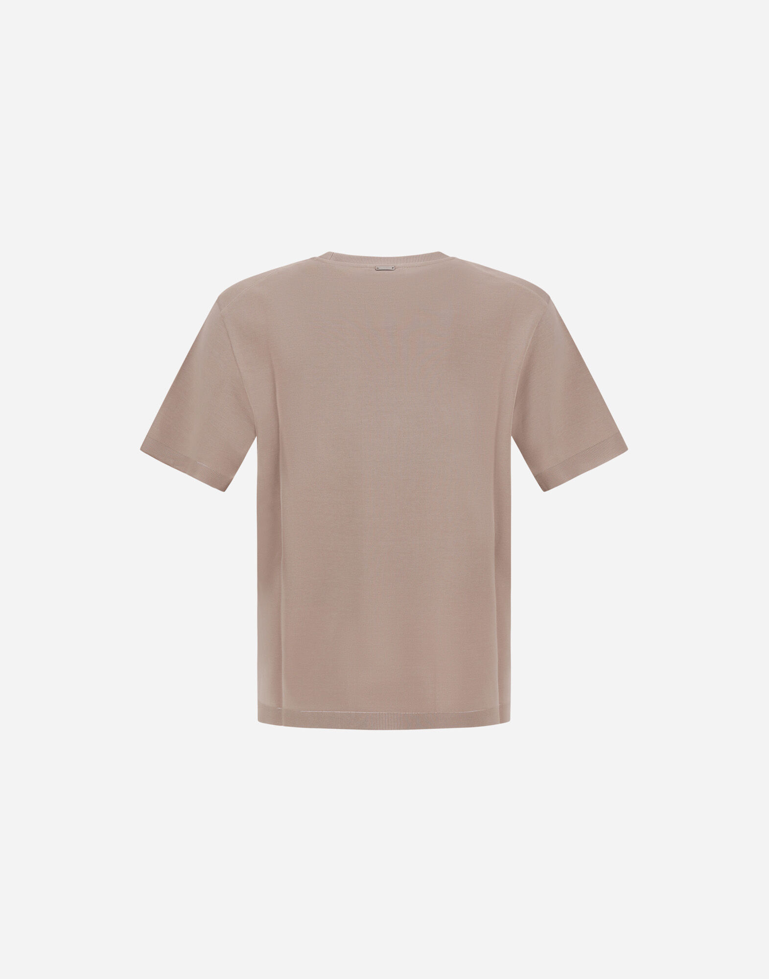メンズ ジャージー ニット エフェクト Tシャツ グレージュ
