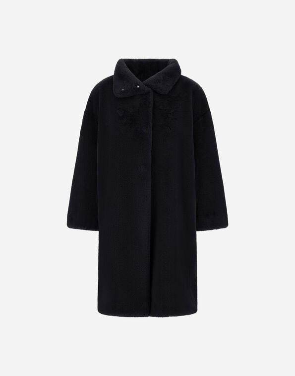 Herno COAT IN SOFT ALTERNATIVE FUR Black GC000491D124229300