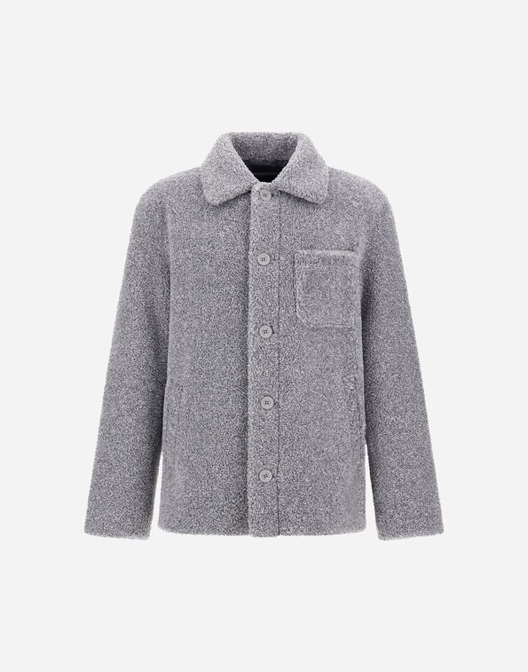 Herno SHACKET IN MELANGE TEDDY Grey GI000686U127359420