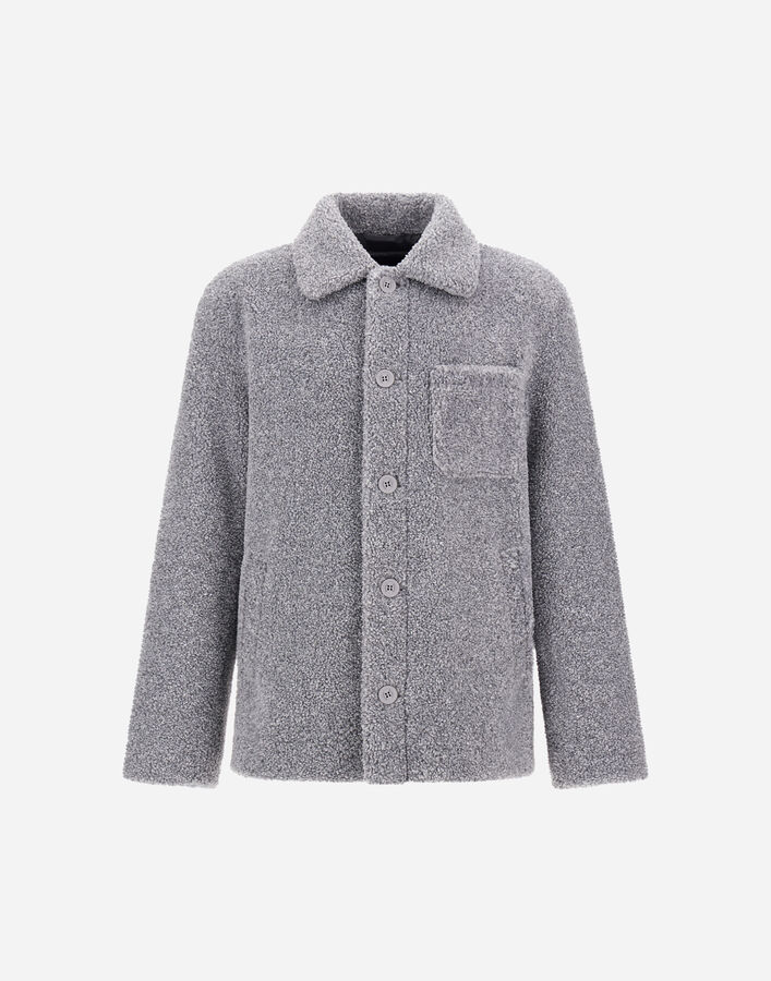 Herno SHACKET IN MELANGE TEDDY Grey GI000686U127359420