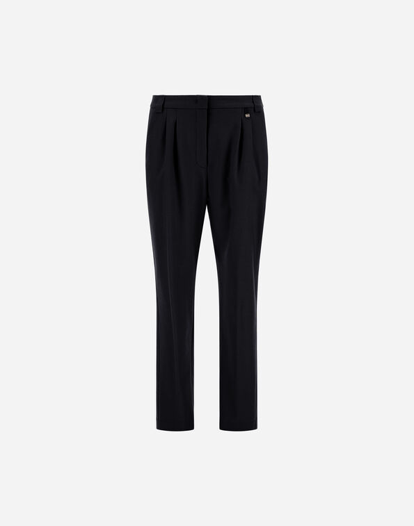 Herno FLUID WOOL TROUSERS Black PT000166D334539300