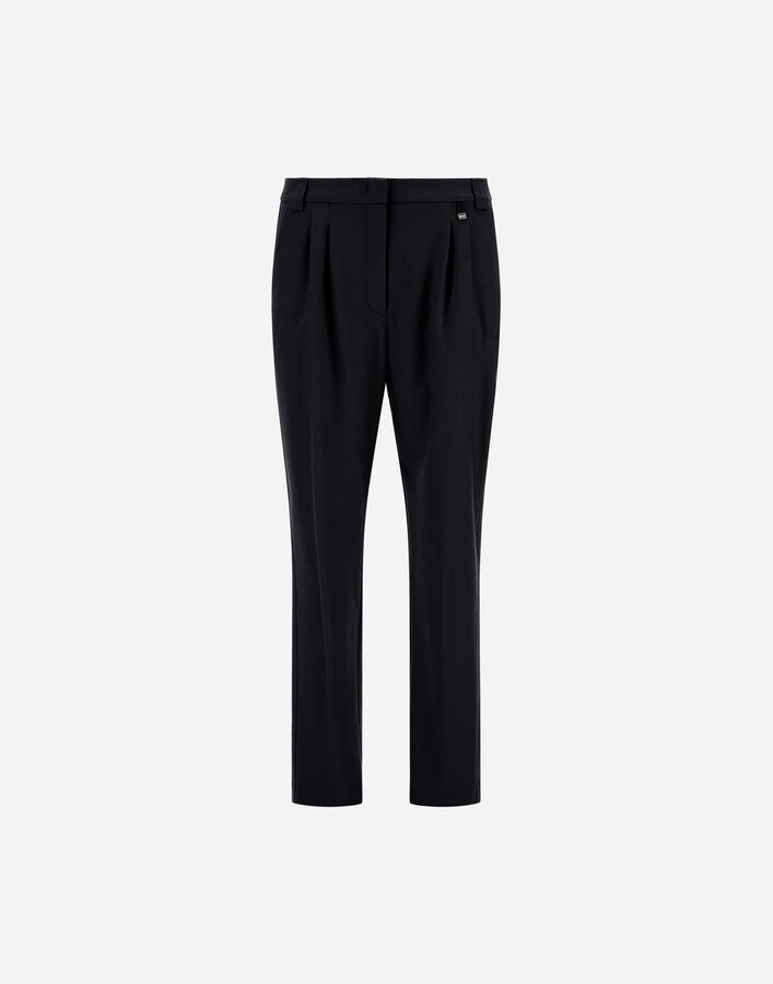Herno FLUID WOOL TROUSERS Black PT000166D334539300