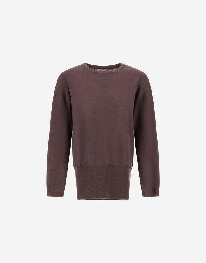 Herno RESORT PURE MERINO WOOL JUMPER Dark Chocolate MG00061DR701498810