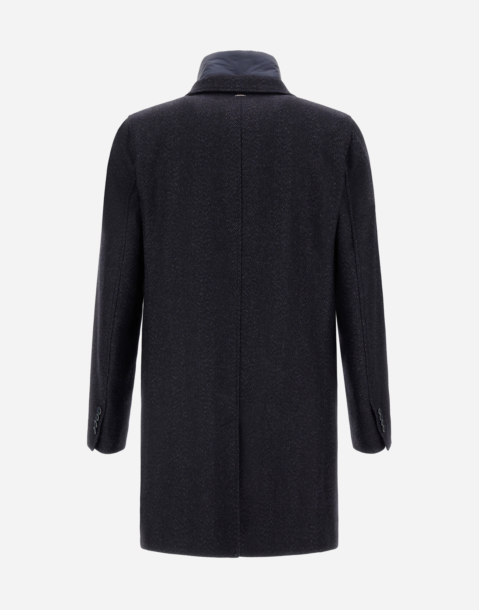 メンズ シェードエフェクトヘリンボーンウール &ナイロンウルトラ