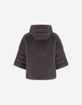 CAPE IN SATIN AND LADY ALTERNATIVE FUR Herno product thumbnail image view 7