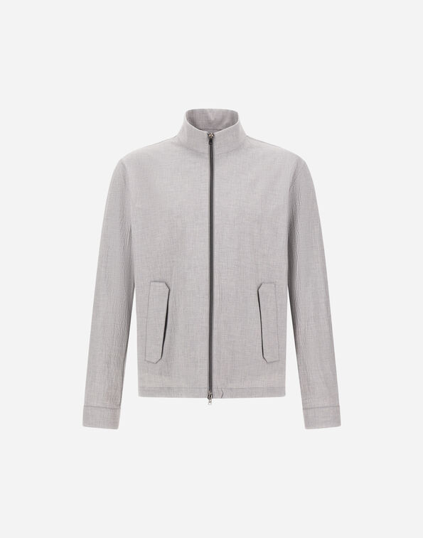 Herno JACKET IN COTTON SEERSUCKER Light Grey GI000644U132909406