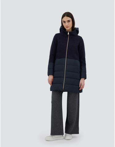 レディース DIAGONAL WOOL & NUAGE パーカ ダークブルー | Herno® (ヘルノ) 