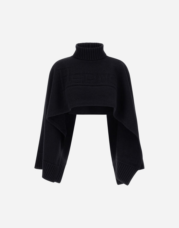 Herno 100% WOOL PONCHO Black ML000058D701009300