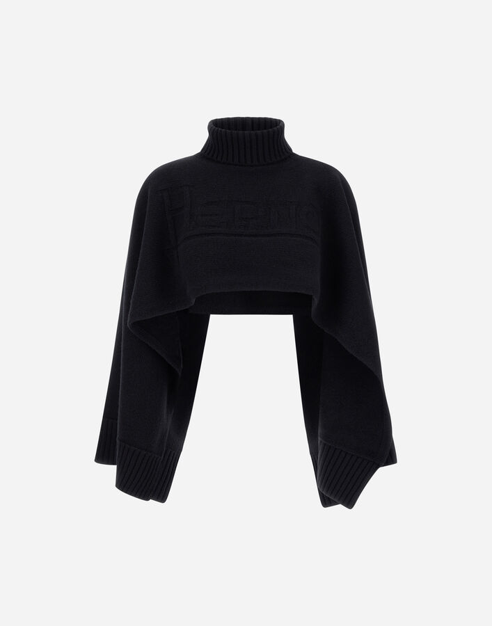 Herno 100% WOOL PONCHO Black ML000058D701009300