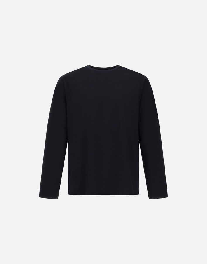 Herno SUPERFINE STRETCH COTTON LONG-SLEEVED T-SHIRT Black JG000287U520039300