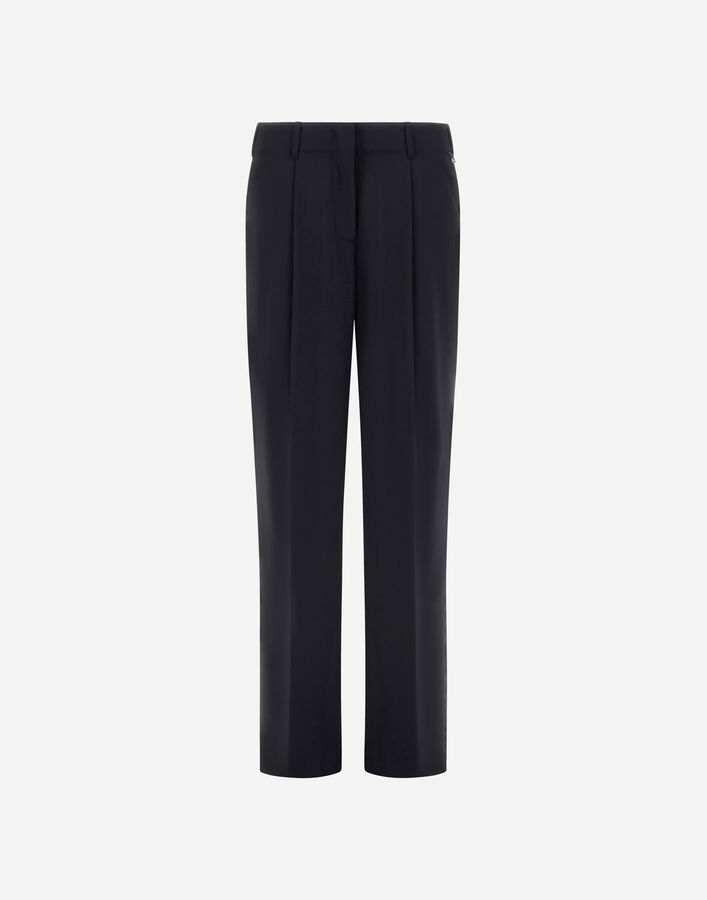 Herno TROUSERS IN LIGHT STRETCH WOOLLY Black PT000244D128089300