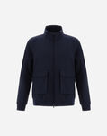 Herno LAYERED WOOL STORM BOMBER JACKET Blue GI000410U334109201