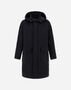 Herno LONG PARKA IN WAXED TECH COTTON Navy Blue PI001288U13800Z9200