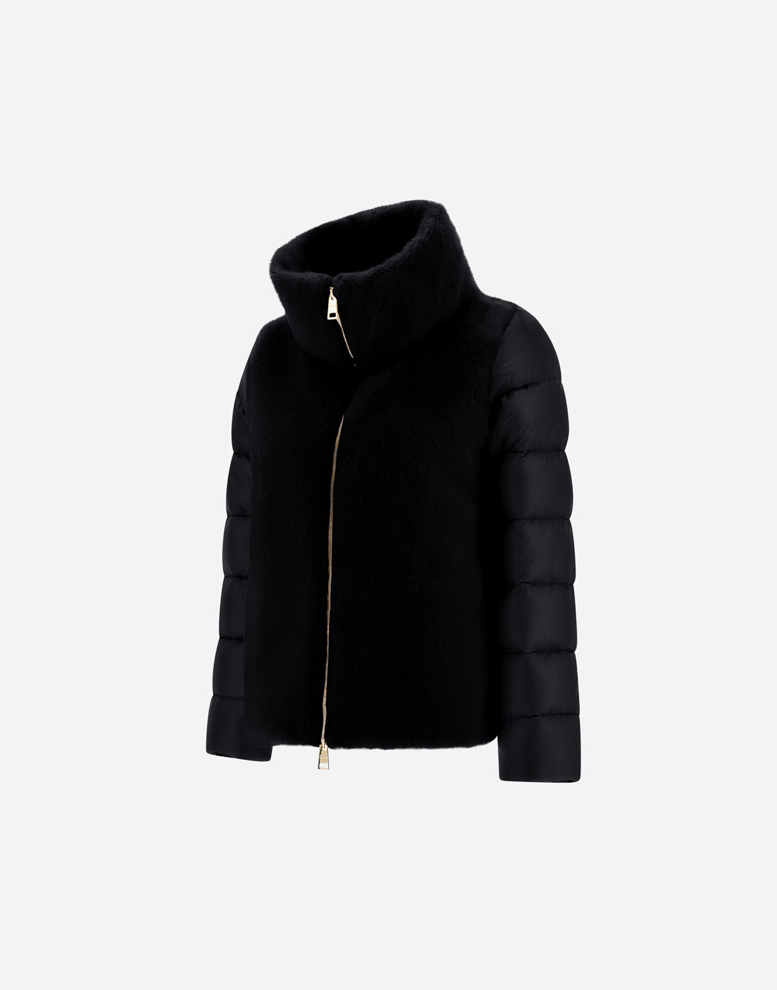 レディース ナイロンウルトラライト＆レディフェイクファー ジャケット