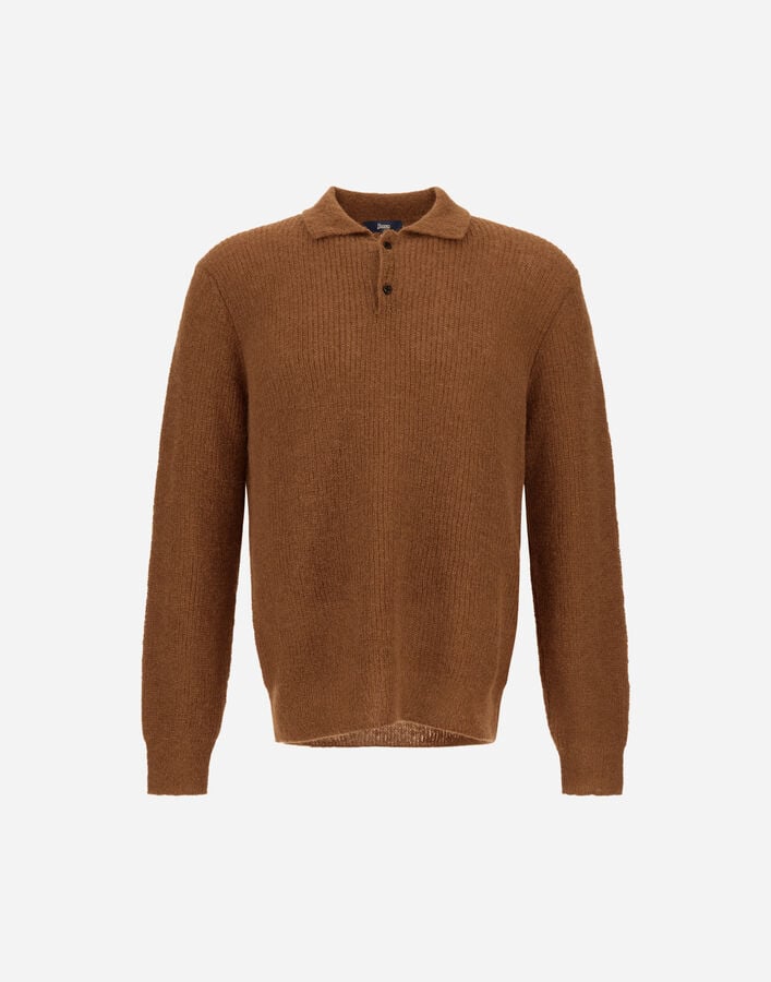 POLO SHIRT IN COB STITCH ALPACA WOOL Herno Herno POLO SHIRT IN COB STITCH ALPACA WOOL Camel MPL00004U703122155
