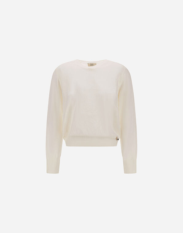 Herno EXTRA-FINE MERINO WOOL V-NECK JUMPER Chantilly MV000035D703731985