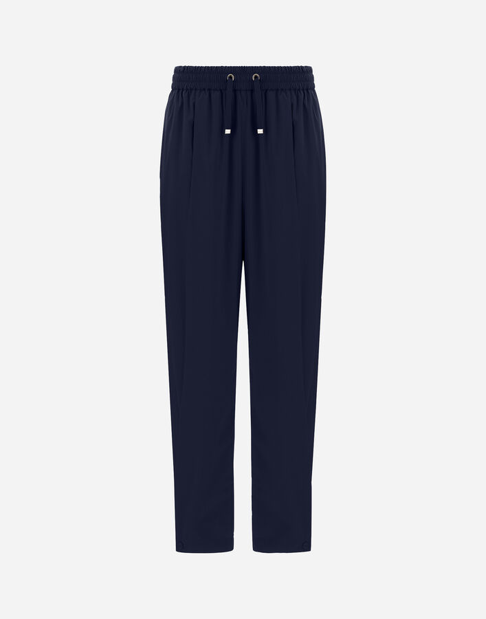 Herno LIGHT NYLON STRETCH TROUSERS Blue PT000031D12431SZ9201