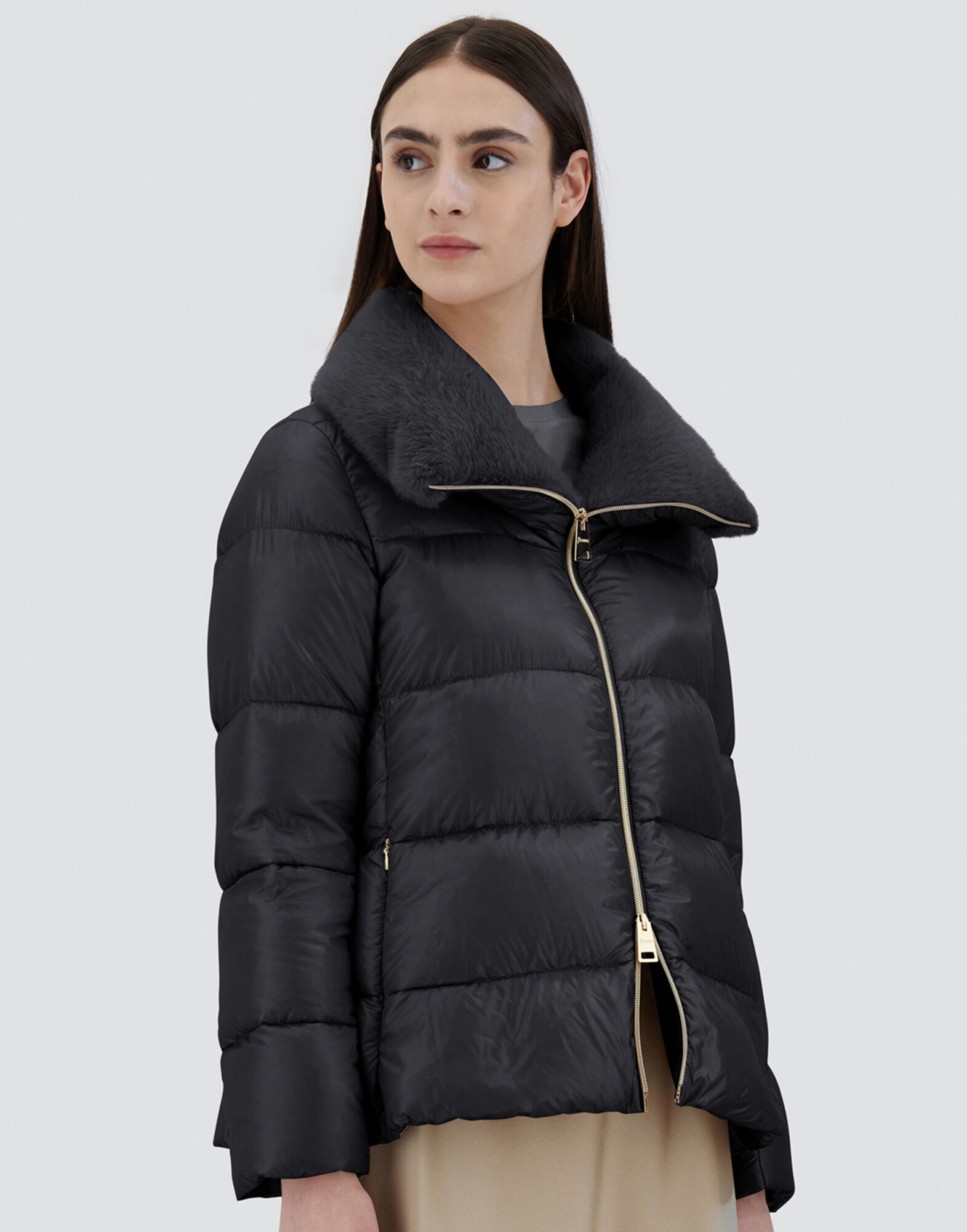 レディース ナイロンウルトラライト＆ニューレディフェイクファー