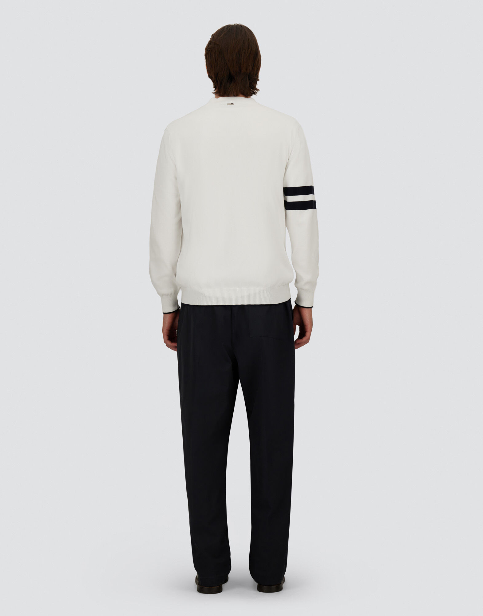 CARDIGAN IN H' LOGO COTTON in White for Men | Herno®