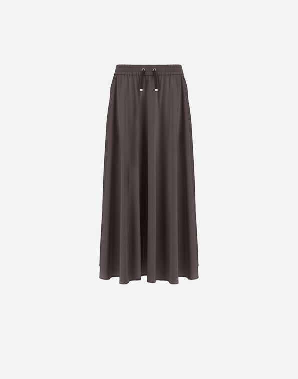 Herno RESORT SKIRT IN STRETCH MICROMODAL Dark Brown GN00029DR12917S8800