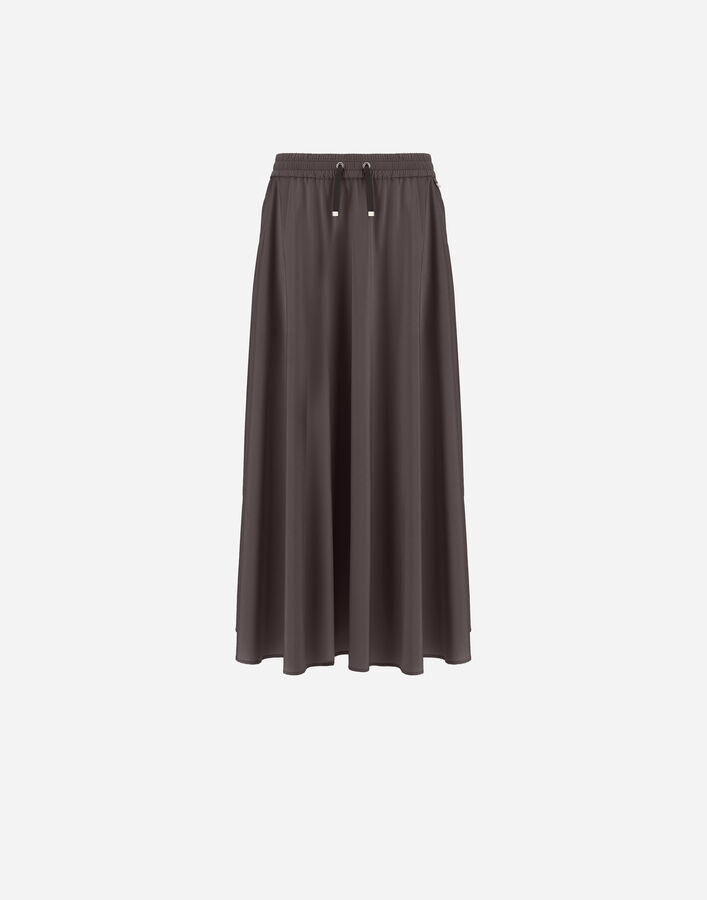 Herno RESORT SKIRT IN STRETCH MICROMODAL Dark Brown GN00029DR12917S8800