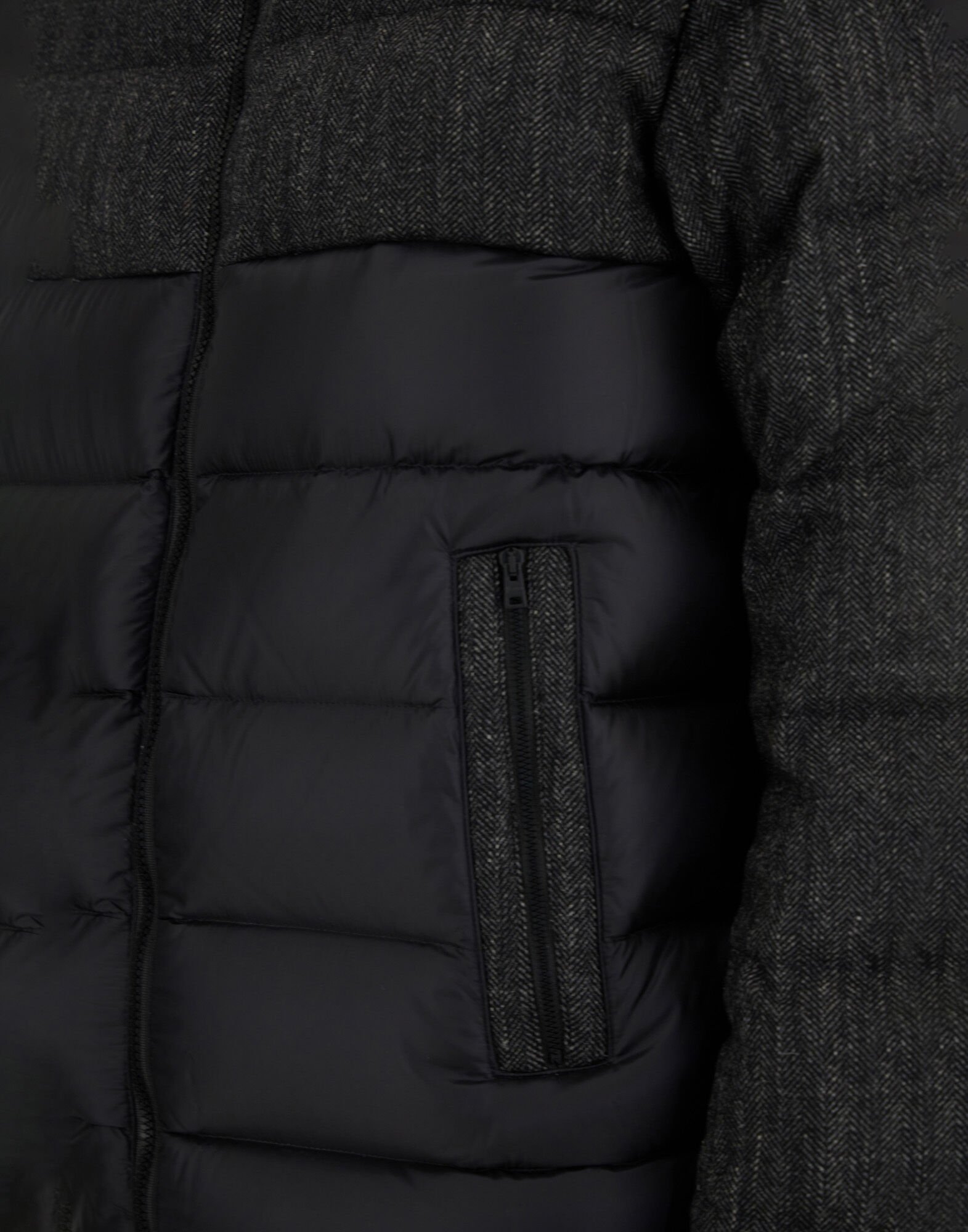 HERNOヘリンボーンウール&ナイロンジャケット メンズ ナイロン ウルトラライト&ヘリンボーンウールフランネル