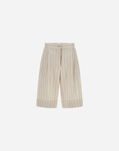 Herno SHORTS IN MAXI LINEN PINSTRIPE Cream PT000125D171361213