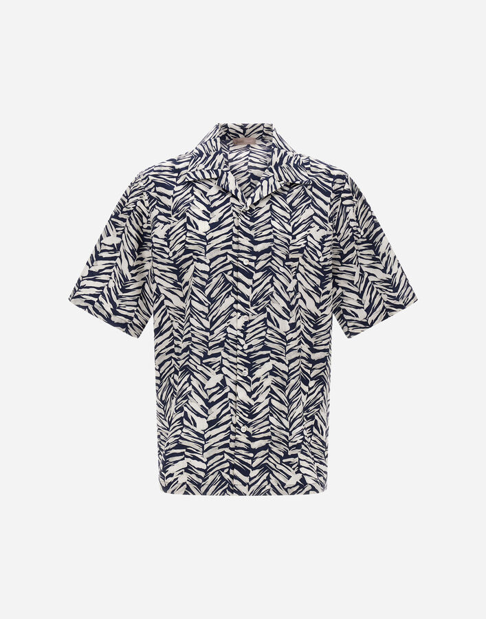 RESORT SHIRT IN COTTON SEASONAL PRINT Herno Herno RESORT SHIRT IN COTTON SEASONAL PRINT Blue/White CM00010UR13260P9210