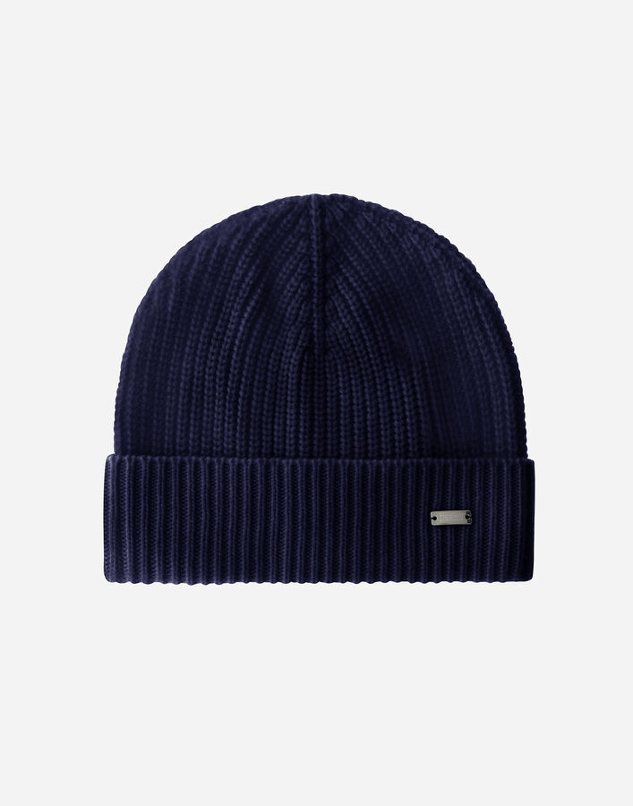 Herno BEANIE IN ETERNITY CASHMERE Blue Navy BER00027U711119200