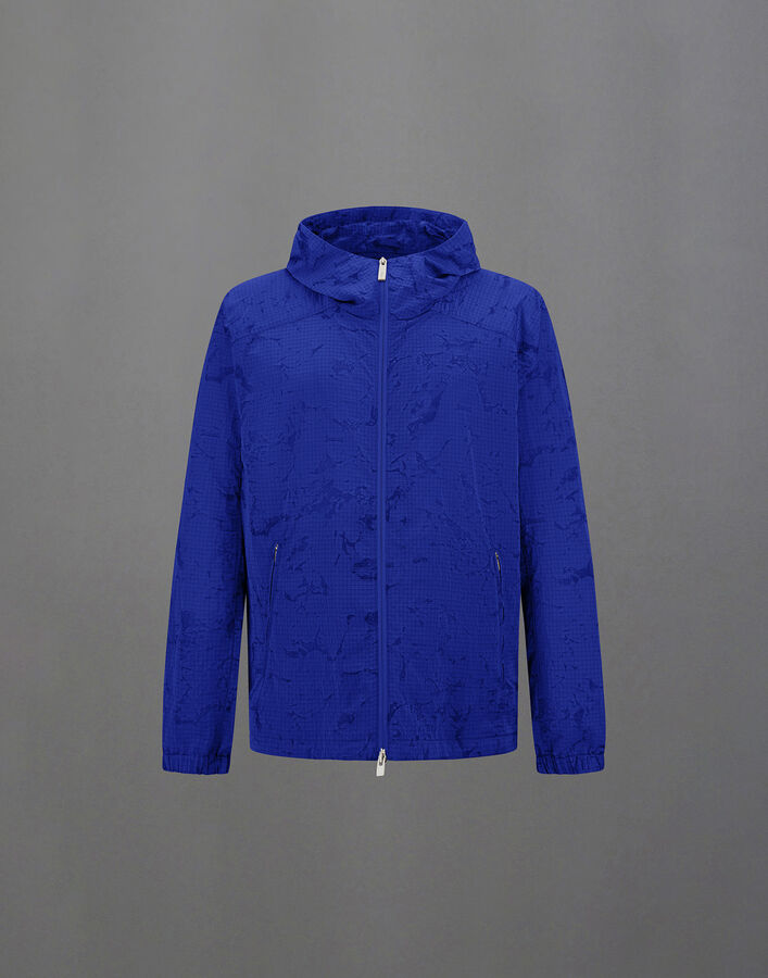 Herno LAMINAR JACKET IN WATER JACQUARD<br> Blue GI00215UL12855J9252