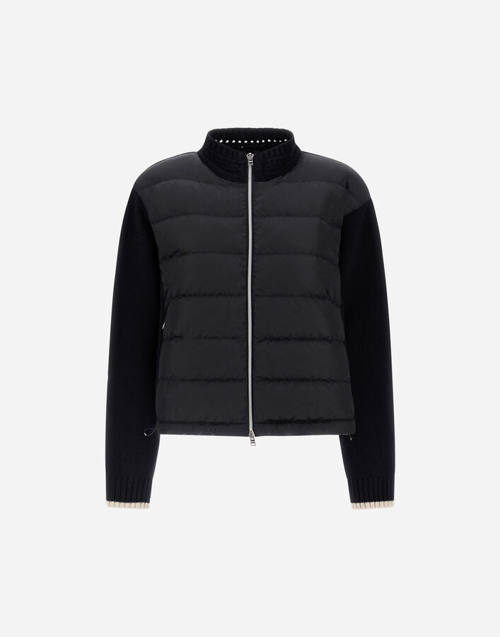 Herno WOOL AND SATIN JACKET Black MP000152D701009300