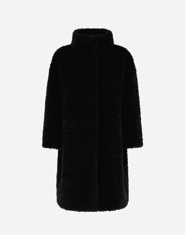 Herno COAT IN CURLY FAUX FUR Black GC000456D124219300