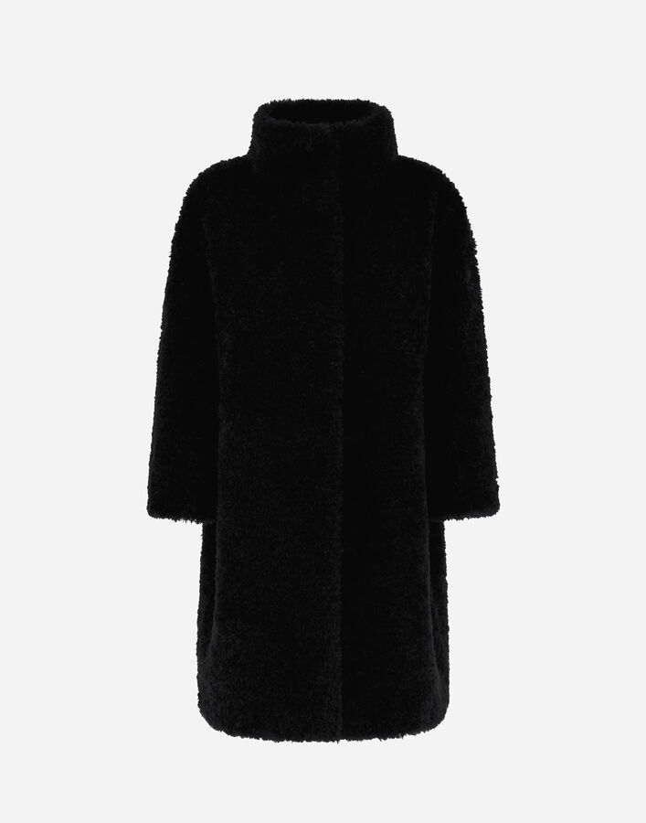 Herno COAT IN CURLY FAUX FUR Black GC000456D124219300