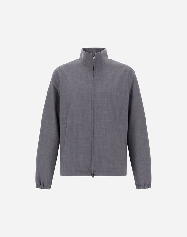 Herno BOMBER JACKET IN COOL STRETCH WOOL Grey GT000003U128089450
