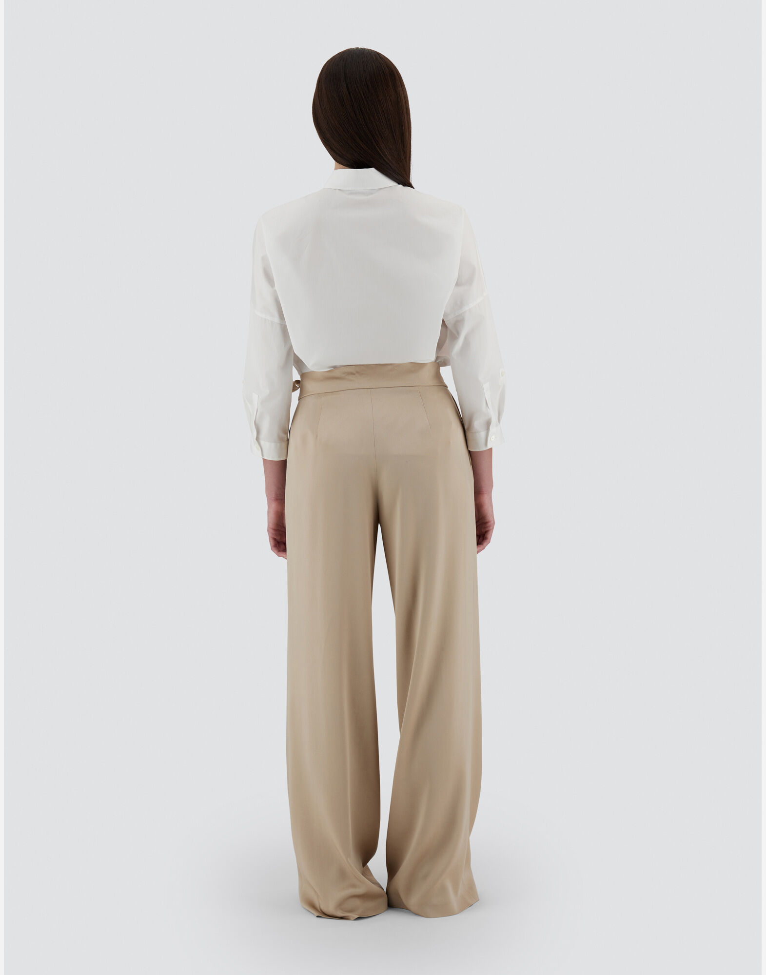 国内配送【HERNO】サテンエフェクト RESORT パンツ レディース リゾート サテンエフェクト パンツ Denim | Herno