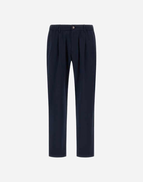 Herno TROUSERS IN COTTON GABARDINE STRETCH Navy Blue PT000186U13286S9200