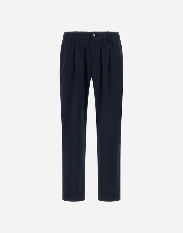 Herno TROUSERS IN COTTON GABARDINE STRETCH Navy Blue PT000186U13286S9200