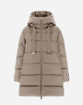 Herno A-SHAPE JACKET IN SATIN Taupe PI1304D121702600