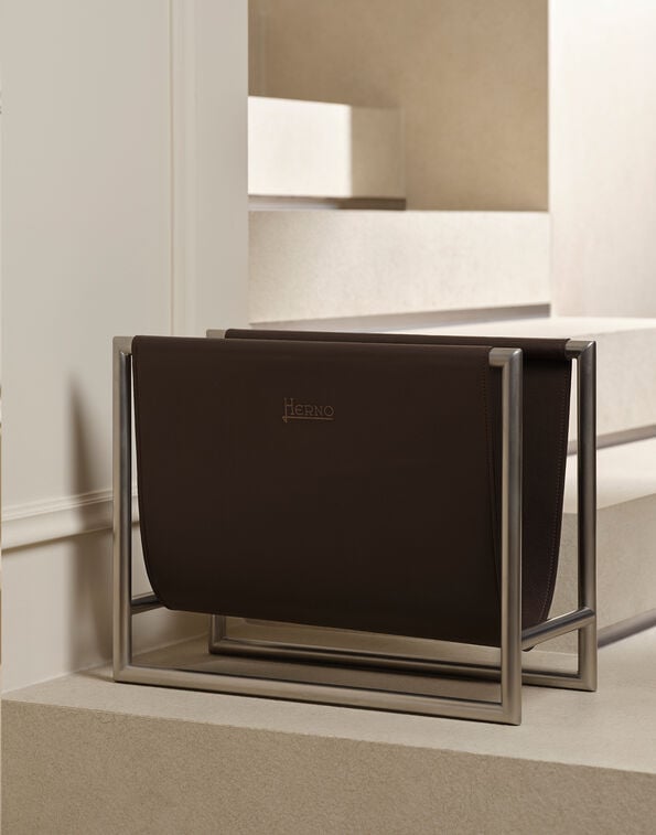 Herno HERNO HABITA LEATHER MAGAZINE HOLDER Coffee HOLIDAYBOOKPELLE018980