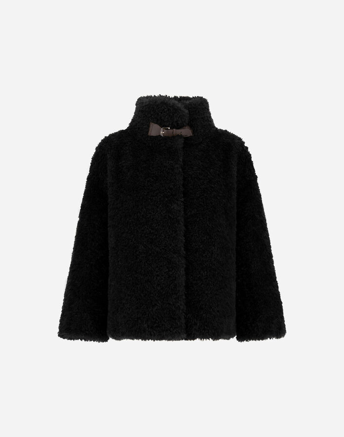 Herno CURLY ALTERNATIVE FUR CAPE Black GI000331D124219300