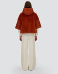 CAPE IN SATIN AND LADY ALTERNATIVE FUR Herno product thumbnail image view 4