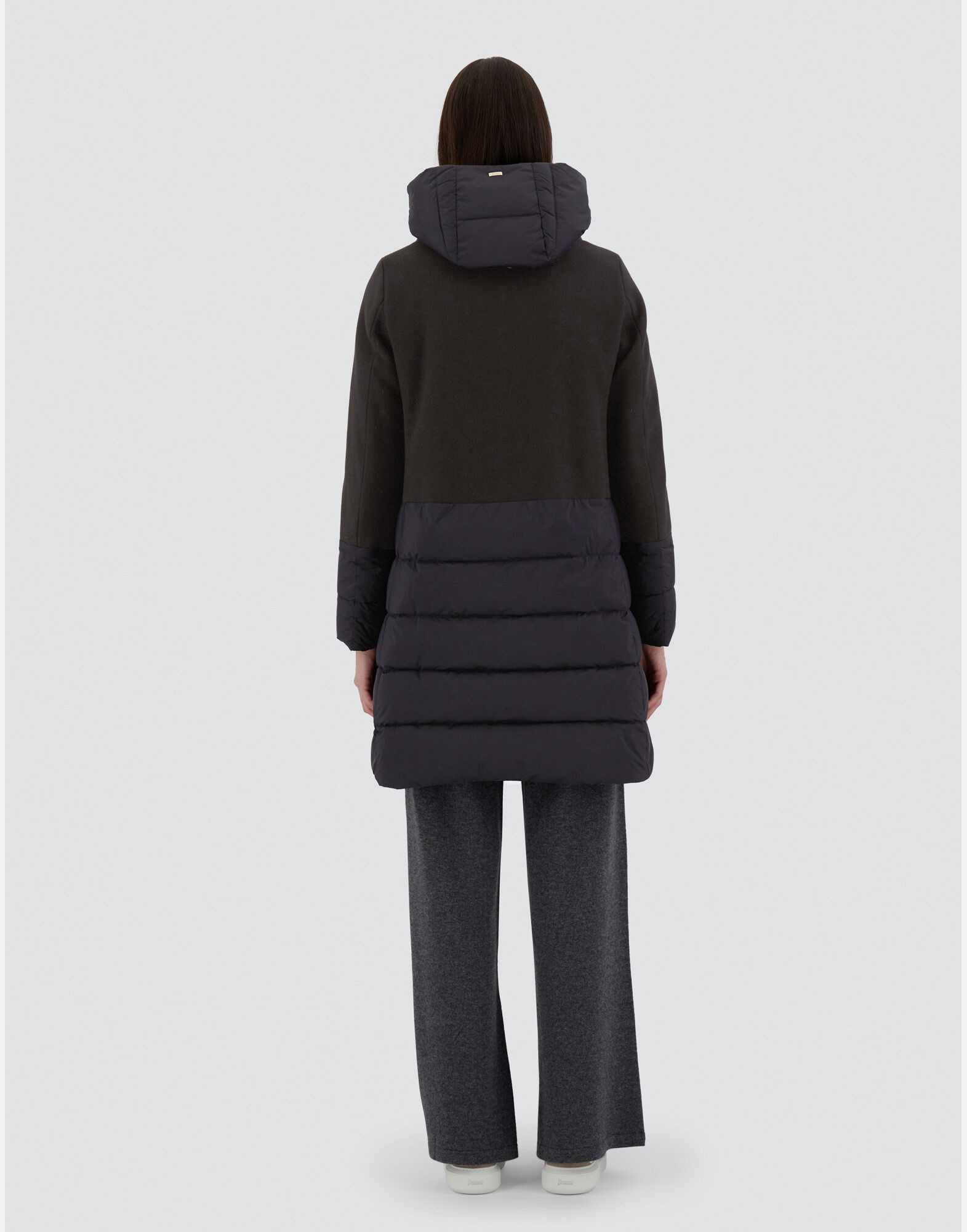 レディース DIAGONAL WOOL & NUAGE パーカ ブラウン | Herno