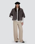 CAPE IN SATIN AND LADY ALTERNATIVE FUR Herno product thumbnail image view 2
