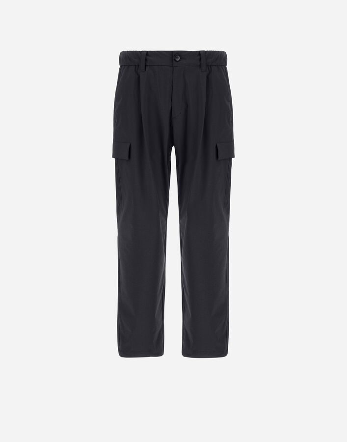 Herno RESORT CARGO TROUSERS IN MELANGE-EFFECT STRETCH NYLON Anthracite PT00035UR12742S9490