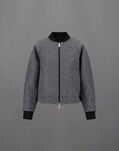 Herno LAMINAR TECHNICAL WOOL AND EXTRA LIGHT STRETCH PADDED BOMBER JACKET Grey GI00135DL12845S9430